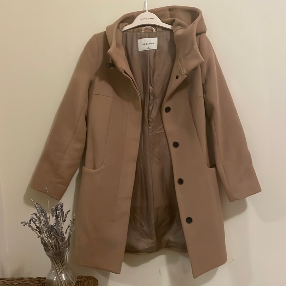 Babaton Tan Wool Coat - Size S